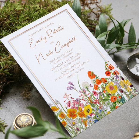 Colorful Wild Flowers Country Floral Wedding