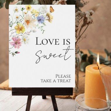 Colorful Wildflow  Love Is Sweet Sign