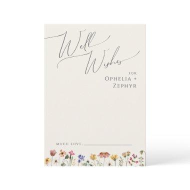 Colorful Wildflower Beige Wedding Well Wishes