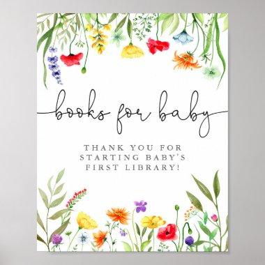 Colorful Wildflower books for baby sign