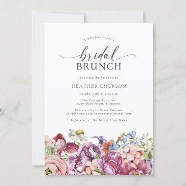 Colorful Wildflower Bridal Brunch Invitations