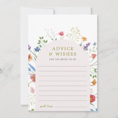 Colorful Wildflower Bridal Shower Advice Wishes