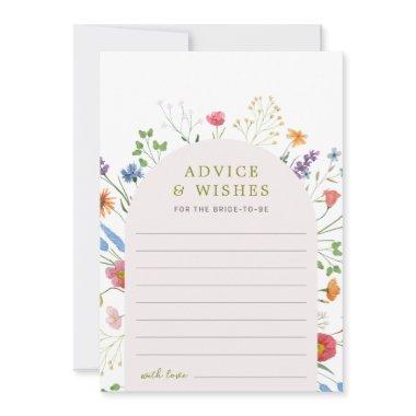 Colorful Wildflower Bridal Shower Advice Wishes