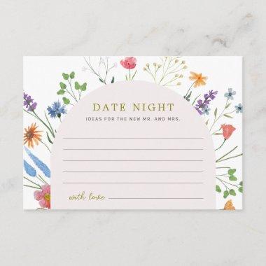 Colorful Wildflower Bridal Shower Date Night Ideas Enclosure Invitations