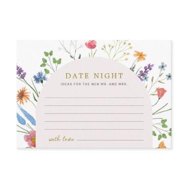 Colorful Wildflower Bridal Shower Date Night Ideas Enclosure Invitations