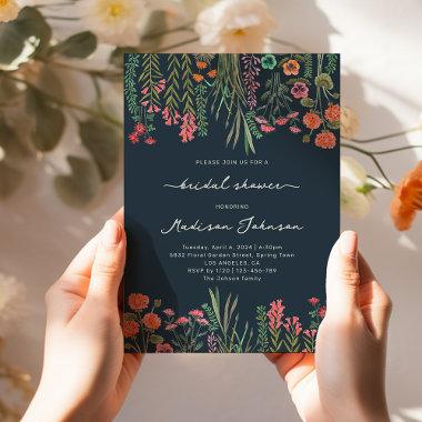 Colorful Wildflower Bridal Shower Invitations