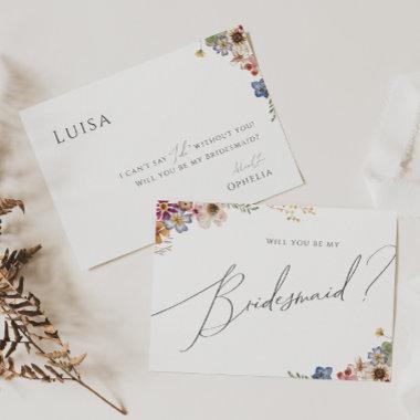 Colorful Wildflower | Bridesmaid Proposal Invitations
