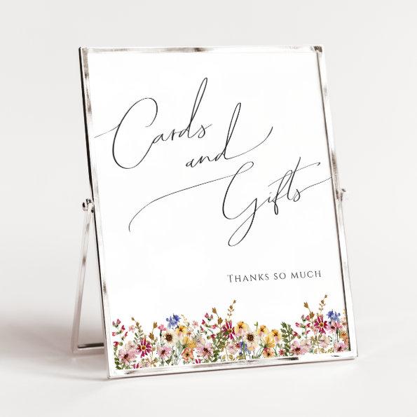 Colorful Wildflower | Invitations and Gifts Sign
