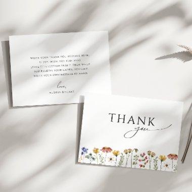 Colorful Wildflower Flat Baby Shower Thank You