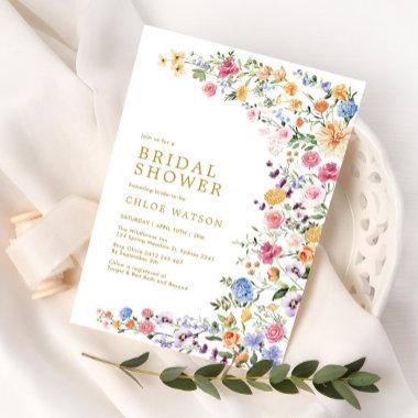 Colorful Wildflower Garden Bridal Shower Invitatio Invitations