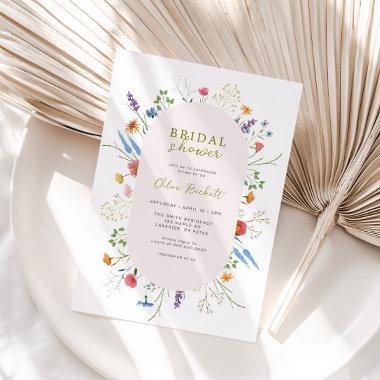 Colorful Wildflower Garden Bridal Shower Invitations