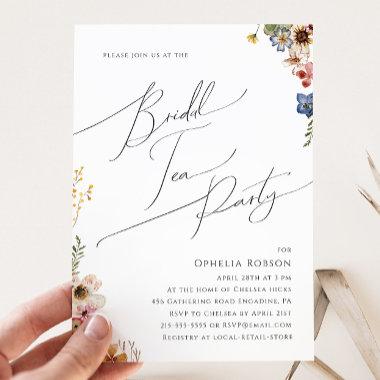 Colorful Wildflower | Garden Bridal Tea Party Invitations