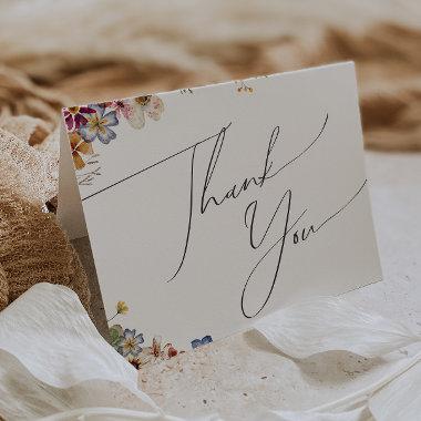 Colorful Wildflower | Garden Folded Thank You Invitations