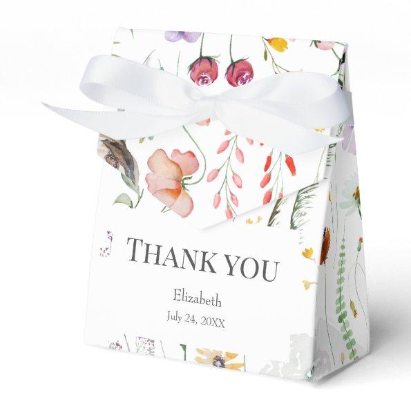 Colorful Wildflower Meadow  Thank You Favor Boxes