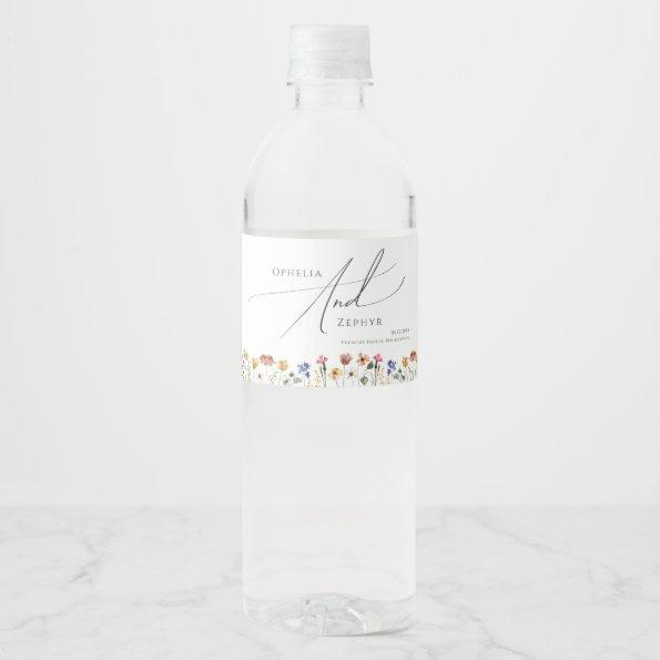 Colorful Wildflower | Water Bottle Label