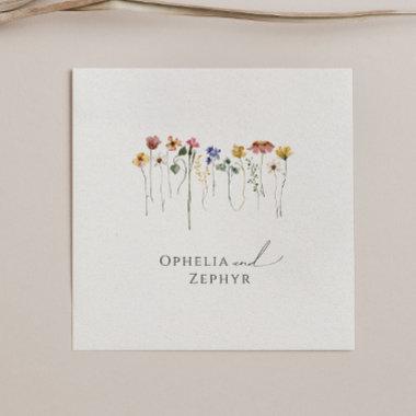 Colorful Wildflower | Wedding Napkins