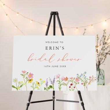 Colorful Wildflowers Bridal Shower Welcome Foam Board