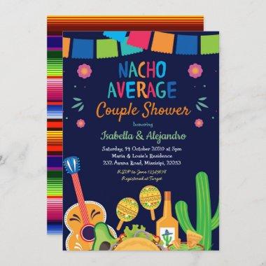 Colourful Nacho Average Couple Shower Invitations