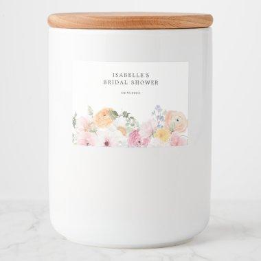 Colourful Pastel Floral Food Label