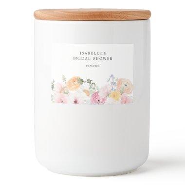 Colourful Pastel Floral Food Label