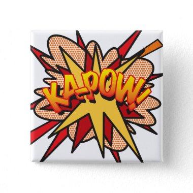 Comic Book Pop Art KA-POW! Button