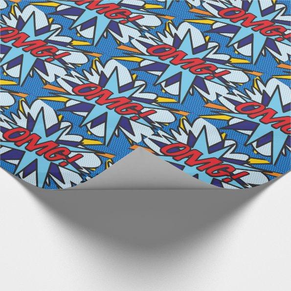 Comic Book Pop Art OMG Wrapping Paper