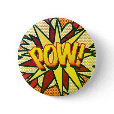 Comic Book Pop Art POW! Retro Button