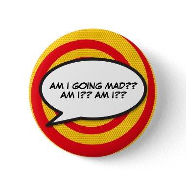 Comic Book Pop Art Speech Bubble Button