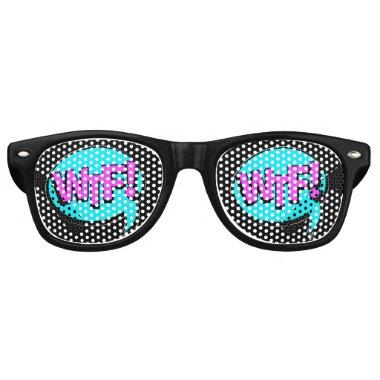 Comic Pop Art Purple Blue WTF Novelty Funny Joke Retro Sunglasses