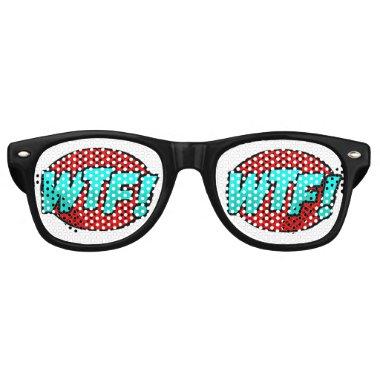 Comic Pop Art Red Blue WTF Novelty Funny Joke   Retro Sunglasses