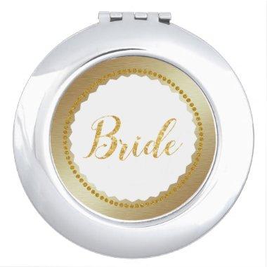 Compact mirror for the Bride in Gold