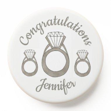 Congratulations Diamond Ring Bridal Shower Wedding PopSocket
