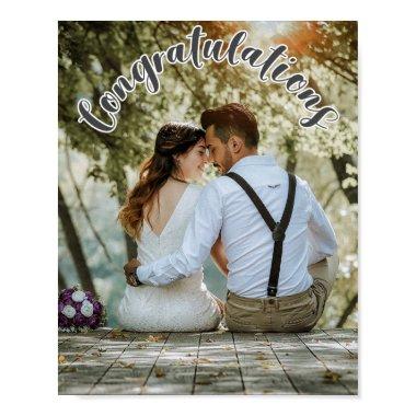 CONGRATULATIONS Gray OVERLAY TEXT Photo Poster