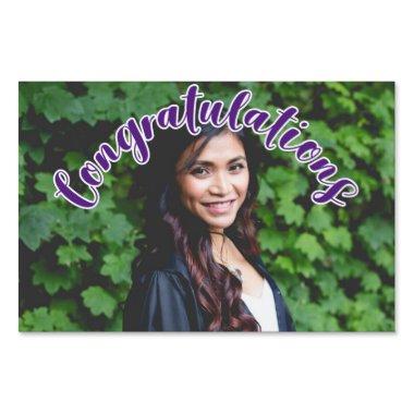 CONGRATULATIONS Purple OVERLAY TEXT Yard Sign