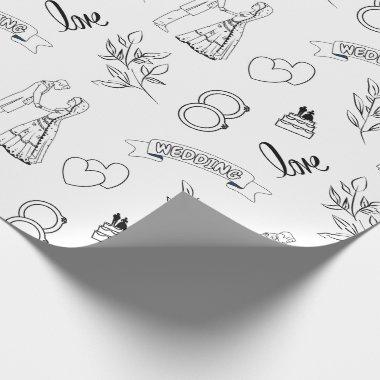 Congratulations to the Bride and Groom Wedding Wrapping Paper