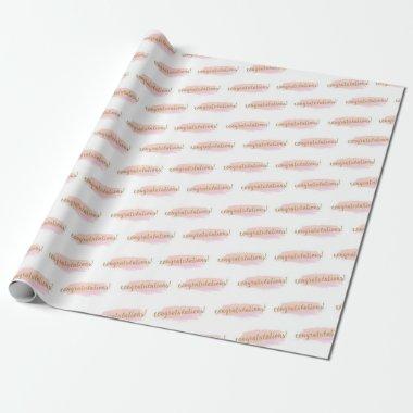 Congratulations Wedding Engagement Wrapping Paper