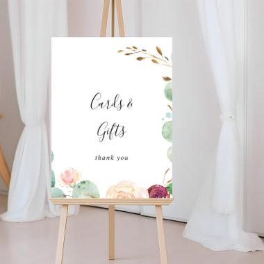 Contemporary Eucalyptus Invitations and Gifts Sign
