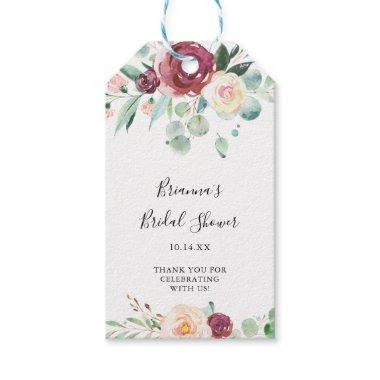 Contemporary Eucalyptus Floral Bridal Shower Gift Tags