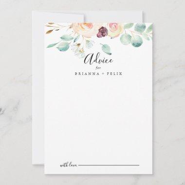 Contemporary Eucalyptus Floral Wedding Advice Card