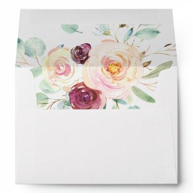 Contemporary Eucalyptus Floral Wedding Invitations Envelope