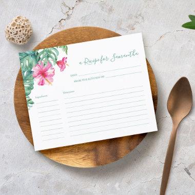 Cooking Recipe Invitations Tropical Floral Greenery