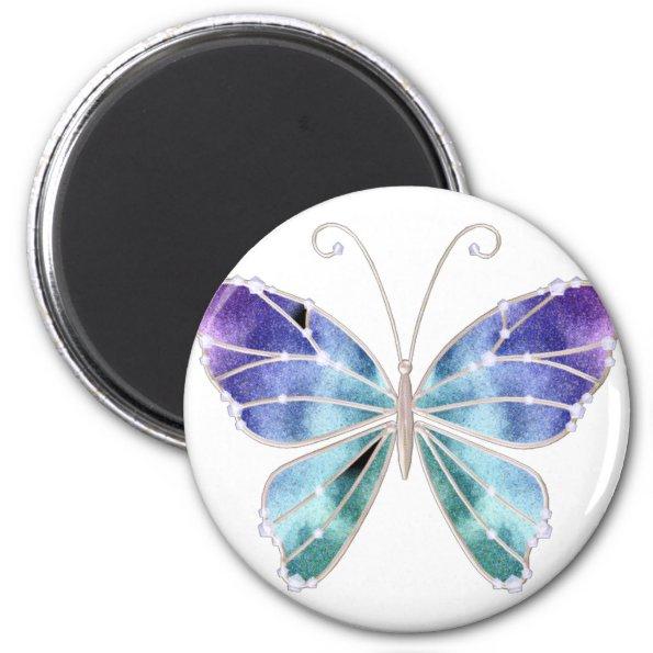 Cool Shades Rainbow Wings Butterfly Magnet