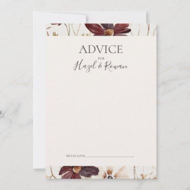 Copper Burgundy Wildflower | Beige Advice Card