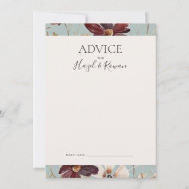 Copper Burgundy Wildflower | Teal Advice Card