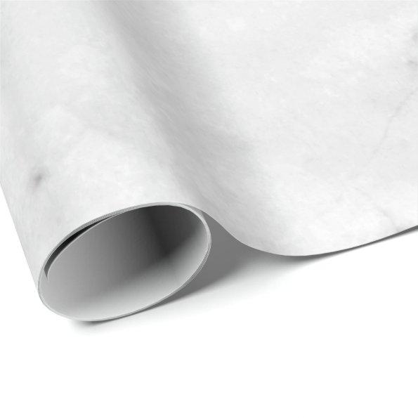 Copper Rose White Silver Gray Carrara Marble Stone Wrapping Paper
