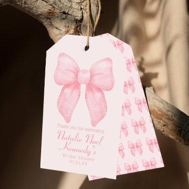 Coquette Aesthetic Cute Pink Bow Personalized Gift Tags