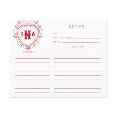 Coquette Cherry Crest Monogram Recipe