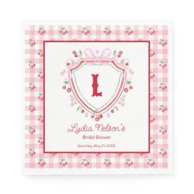 Coquette Cherry Monogam  Napkins