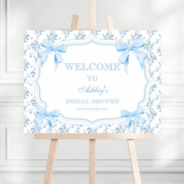 Coquette Elegant Blue Bow  Welcome Foam Board