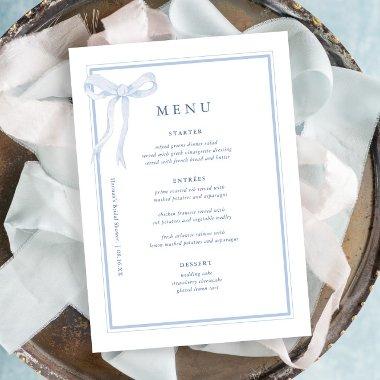 Coquette Toile Blue Bow  Menu